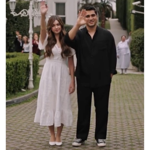 Anthropologie FRNCH NWT White Arina Midi Dress Bohemian Peasant Tiered Lace - S - Picture 3 of 13